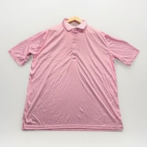 Collars And Co Shirt Men 3XL Dress Collar Polo Gingham Check Performance Relaxed